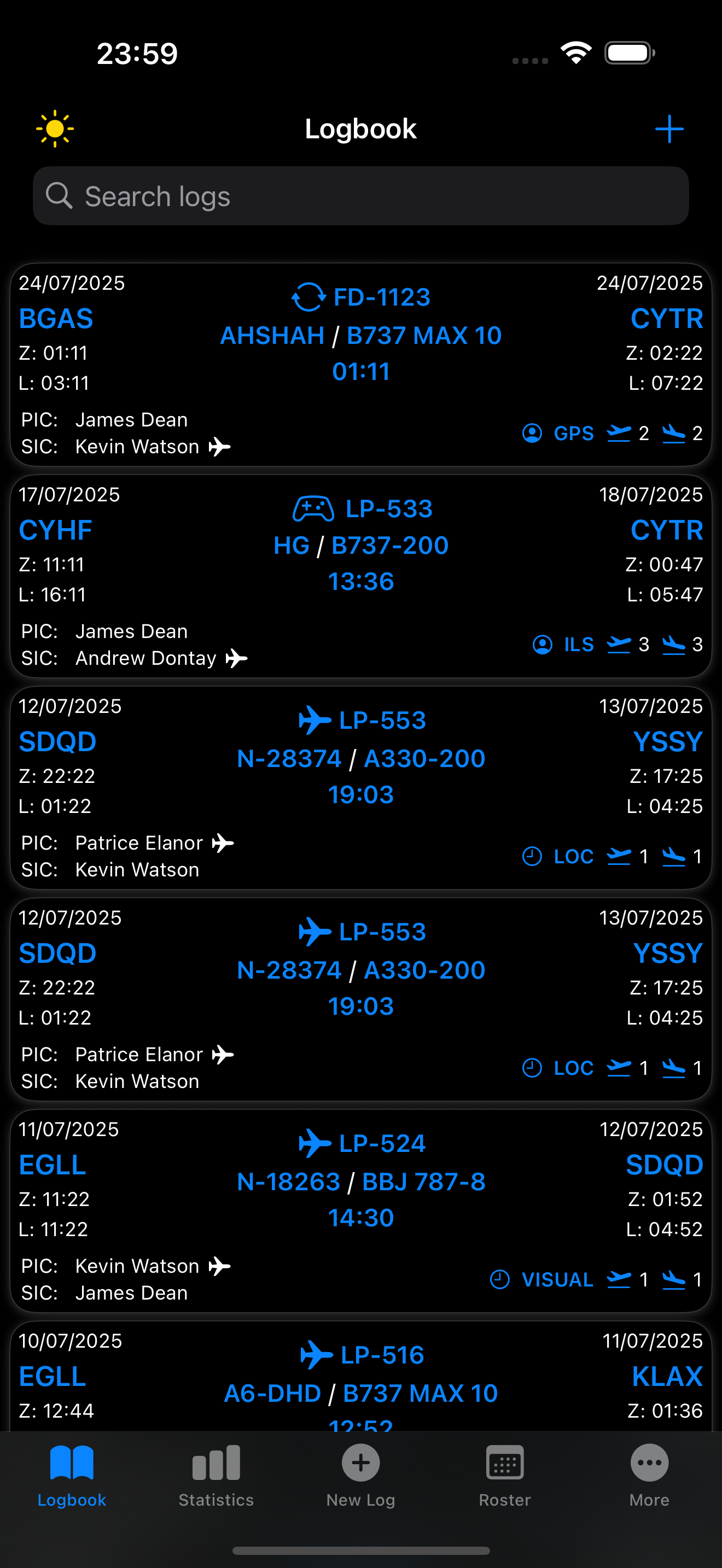 AirCrew24 App Screenshot