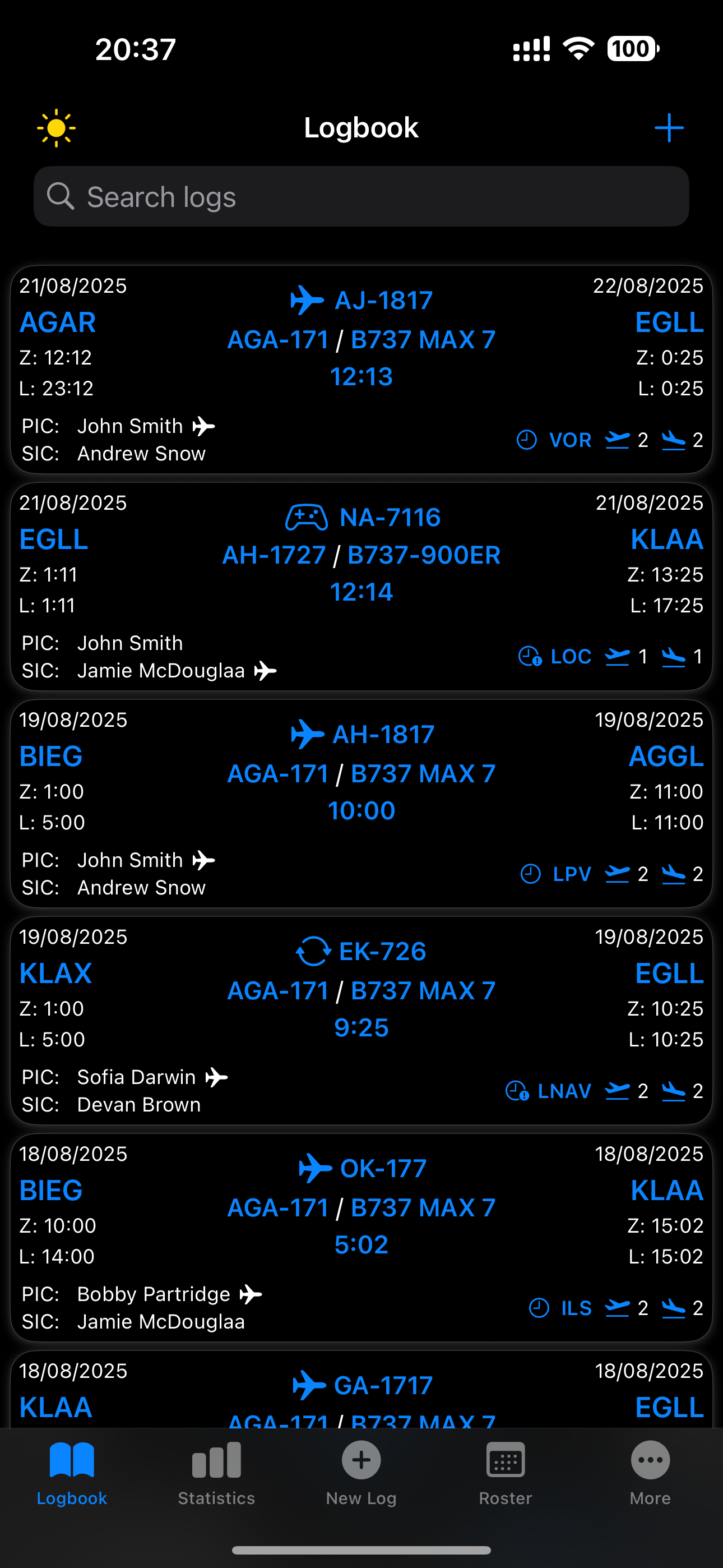 AirCrew24 App Screenshot