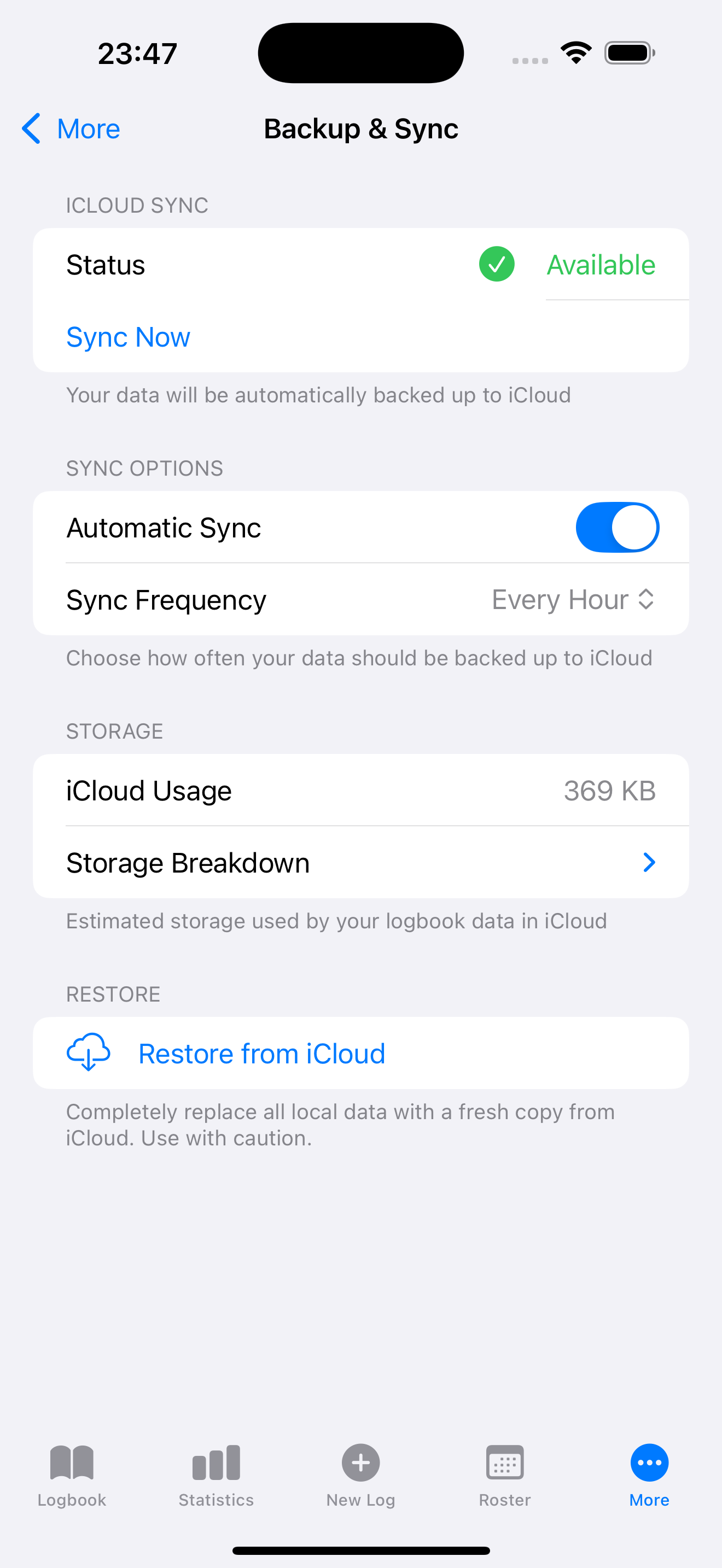 iCloud Sync