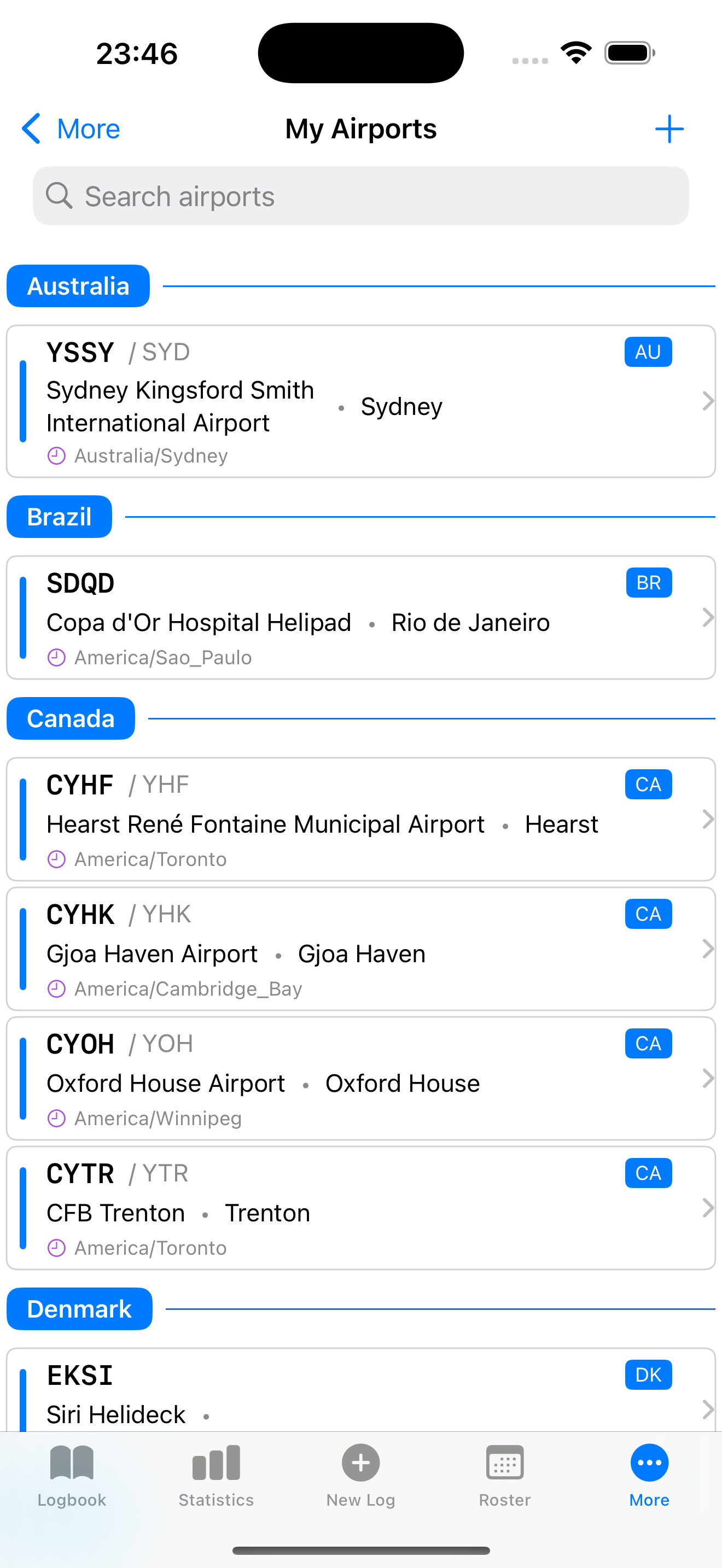 User Airports