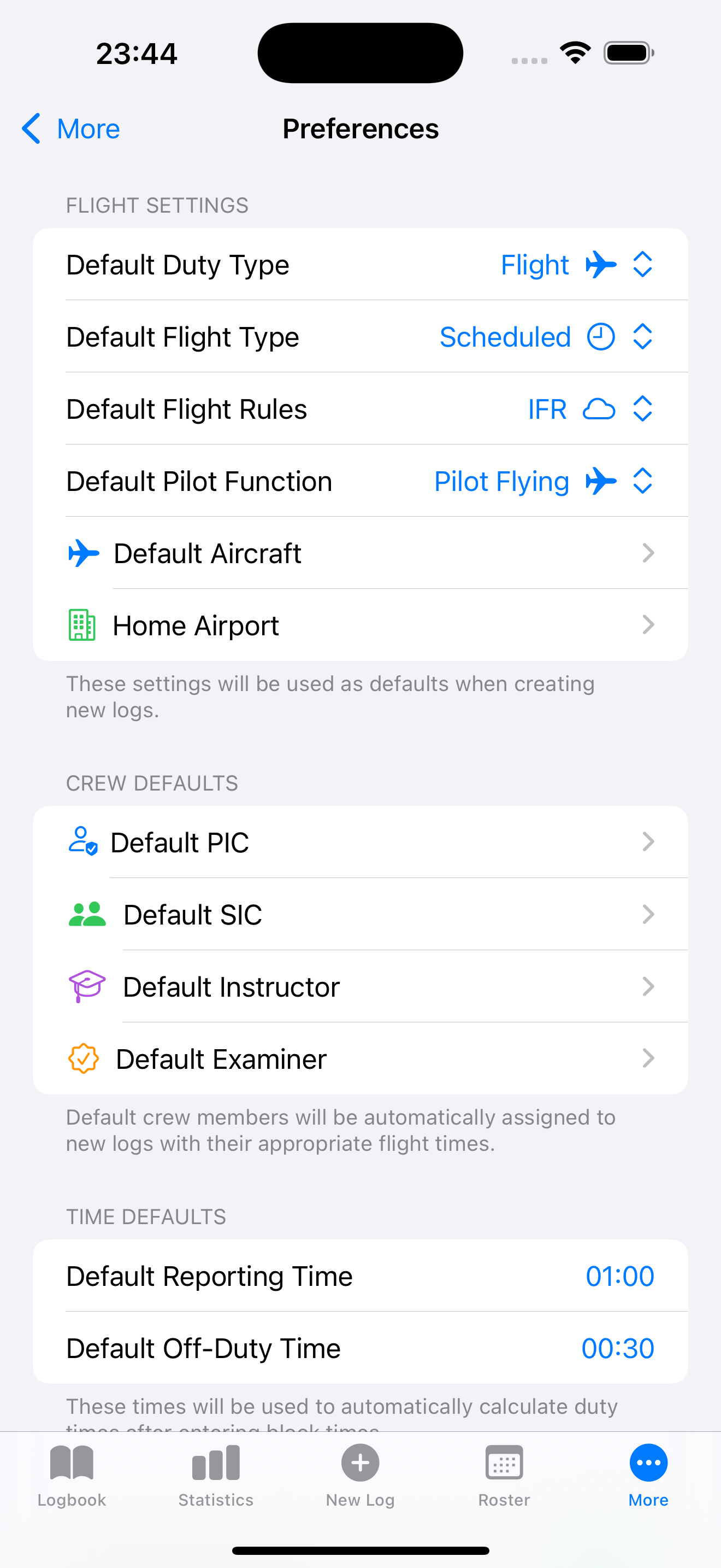 User Defaults